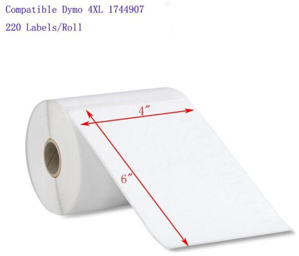4X6 Inch Labels Compatible for Dymo LabelWriter 4XL 1744907 Printer