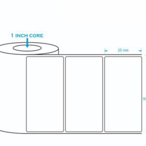 Direct Thermal Label 50x25mm 1 up (2000 Labels)