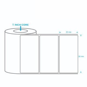 Polyester Label 50x25mm 1 up (2000 Label)