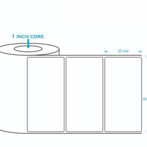 Direct Thermal 50x25mm 2up Box (Labels 96000)