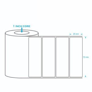 Polyester Label 75x25mm 1 up (2000 Labels)