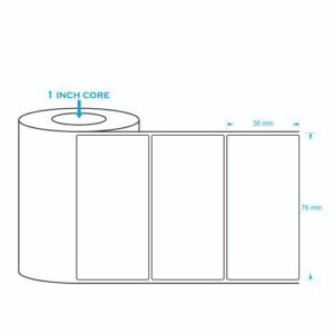 Polyester Label 76x38mm 1 up (2000 Labels)